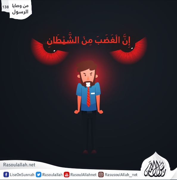 إِنَّ الْغَضَبَ مِنْ الشَّيْطَانِ