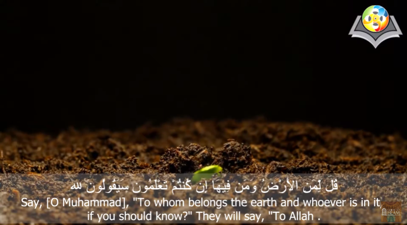 Say(O Muhammad), "To whom belongs the earth and whoever is in it, if you should know?