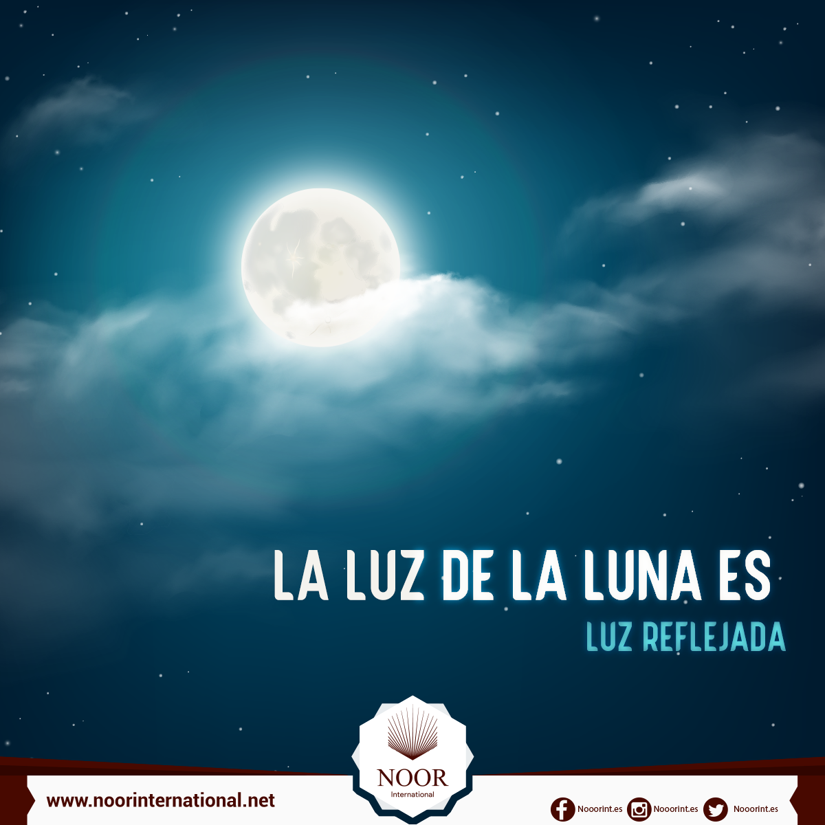 La luz de la luna es luz reflejada