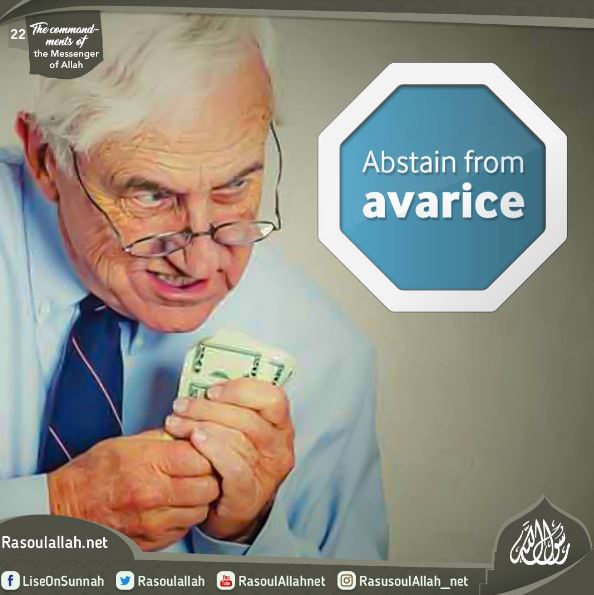 Abstain from avarice