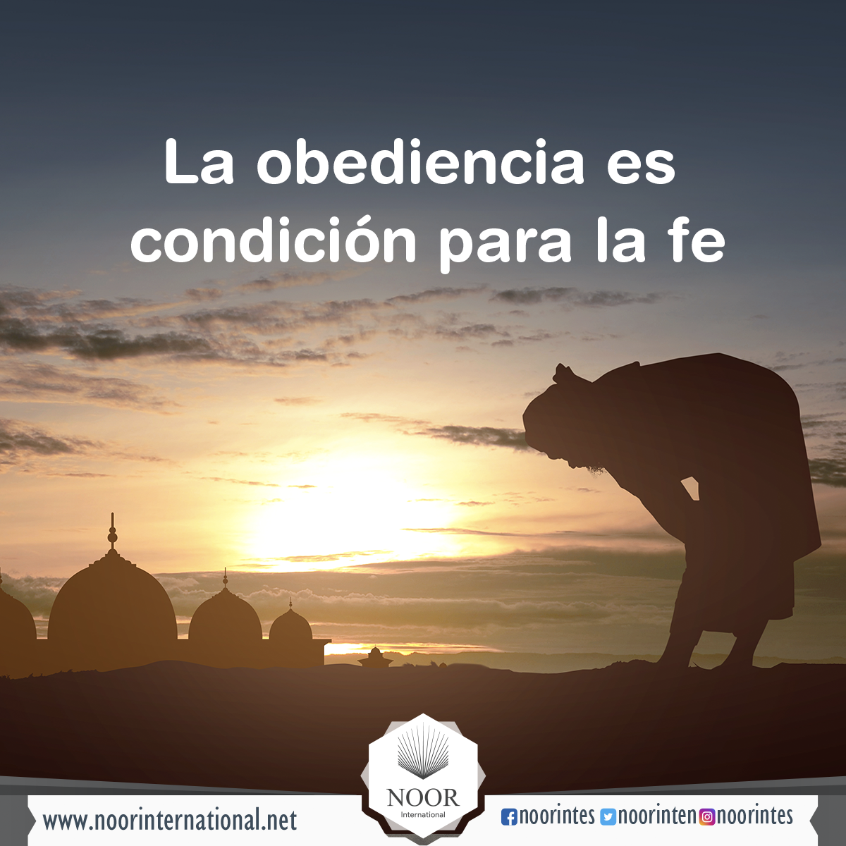 La obediencia es condición para la fe