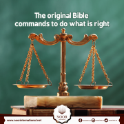 The original Bible commands to do what is right