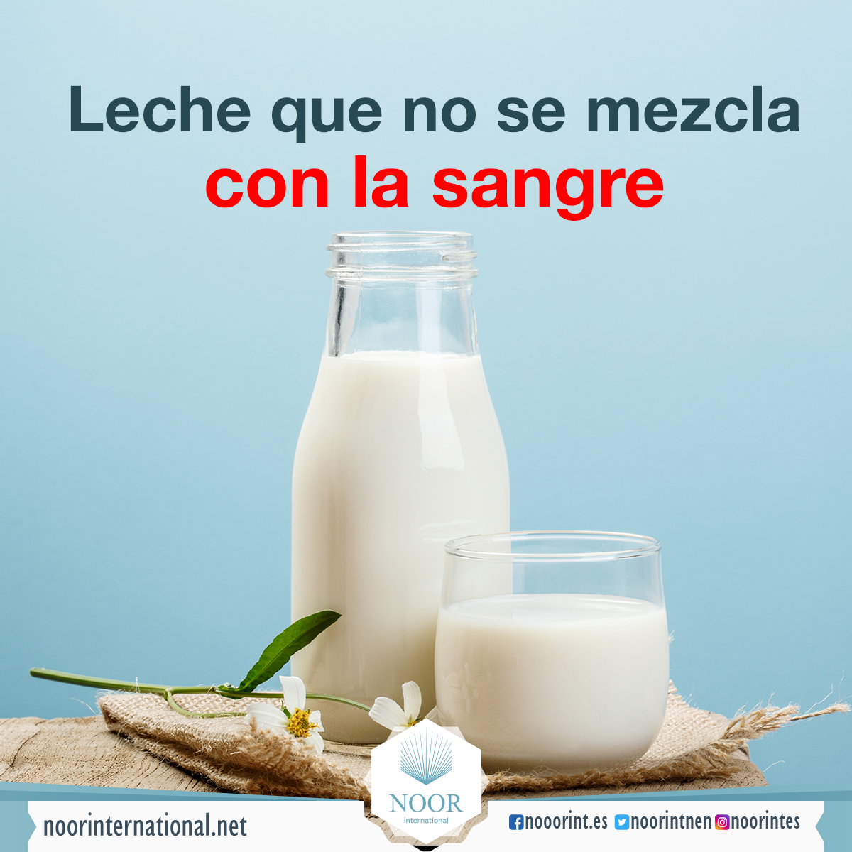 Leche que no se mezcla con la sangre