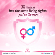 The woman has the same living rights just as the man