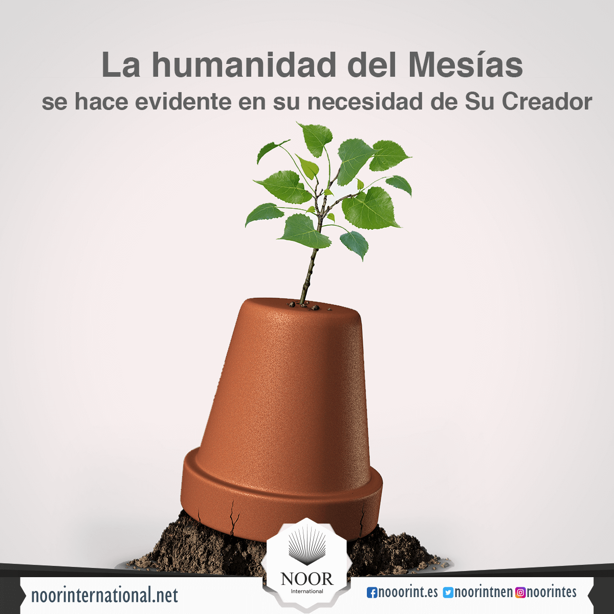 La humanidad del Mesías se hace evidente en su necesidad de Su Creador