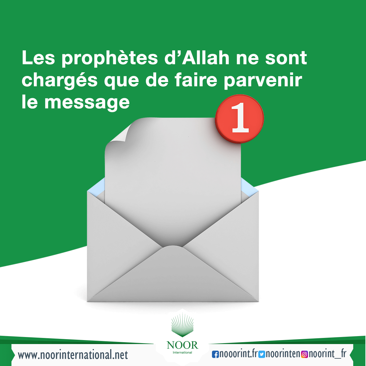 Les prophètes d’Allah ne sont chargés que de faire parvenir le message