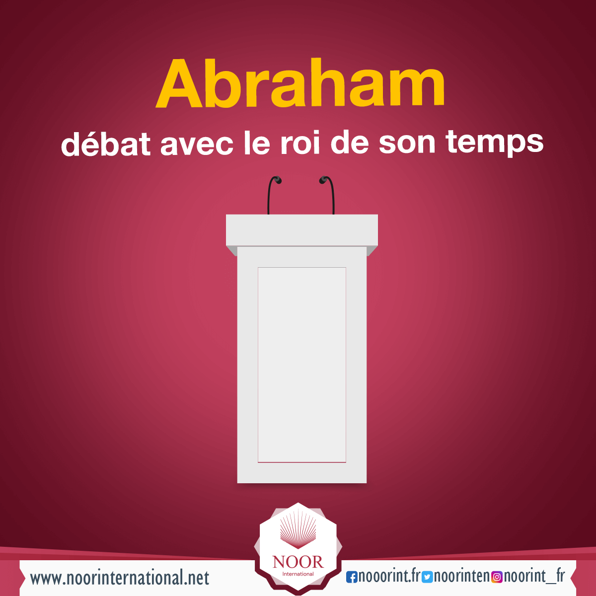 Abraham débat avec le roi de son temps