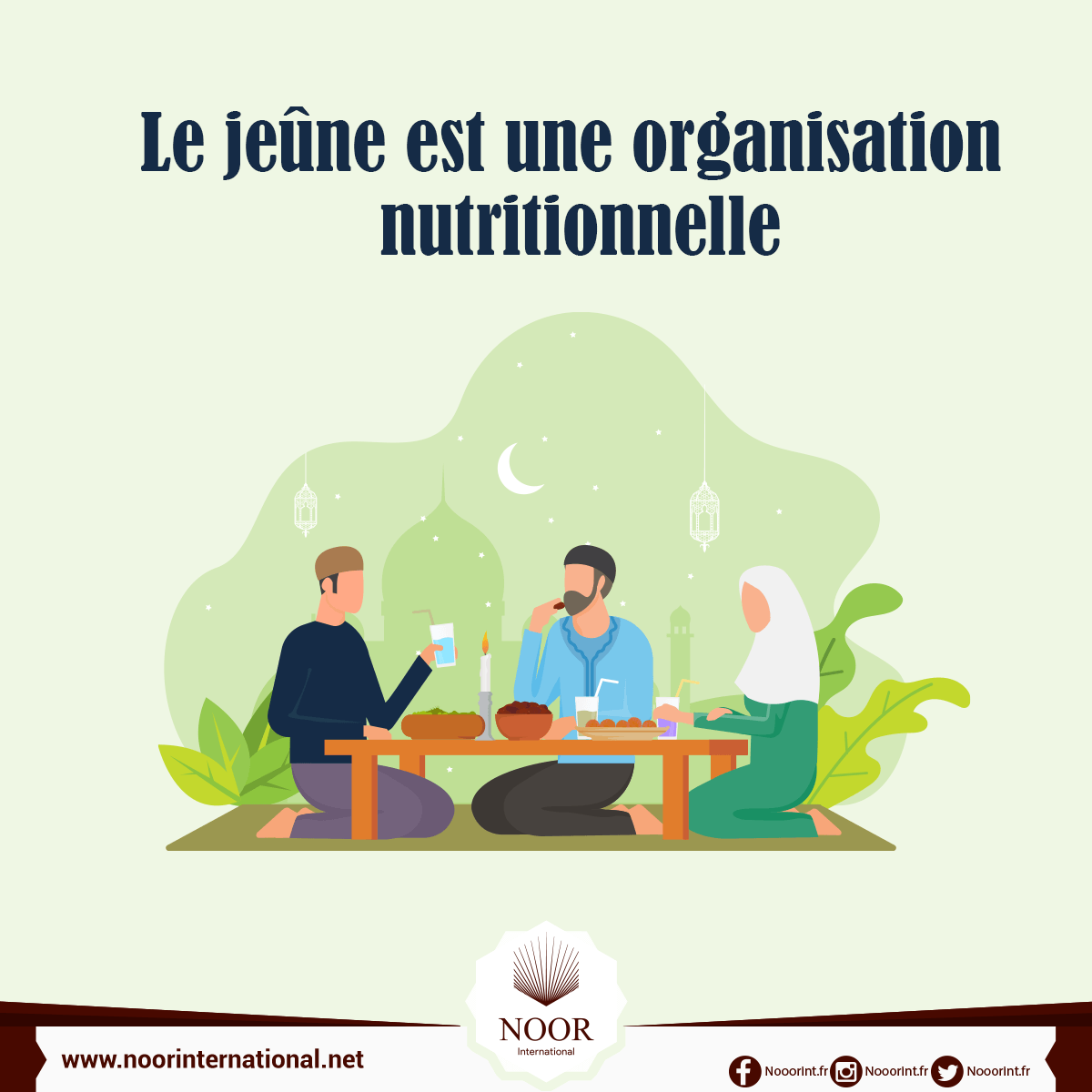 Le jeûne est une organisation nutritionnelle